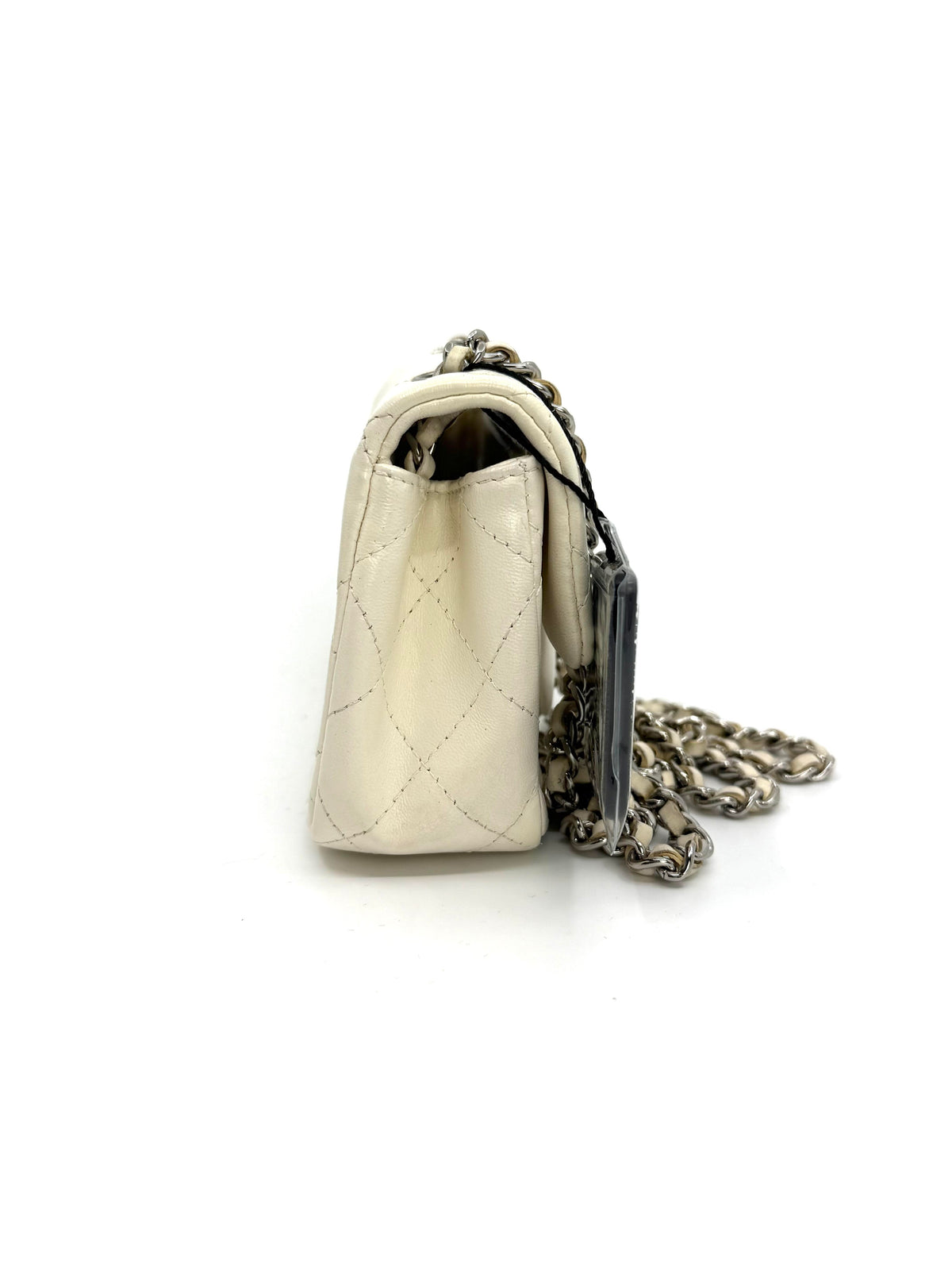 Chanel Classic Mini Rectangular Flap Bag, Ivory, side