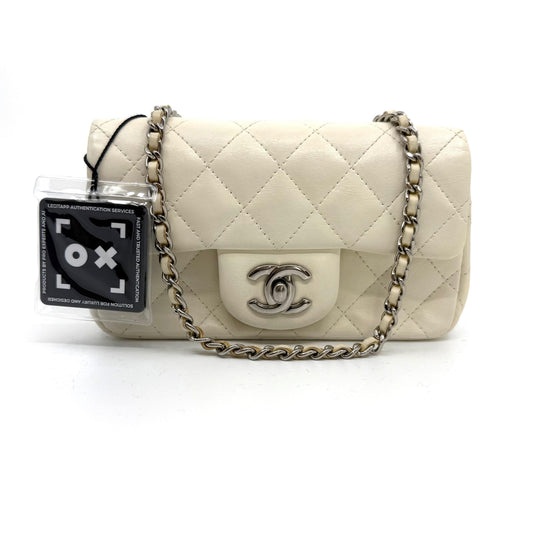 Chanel Classic Mini Rectangular Flap Bag, Ivory, front