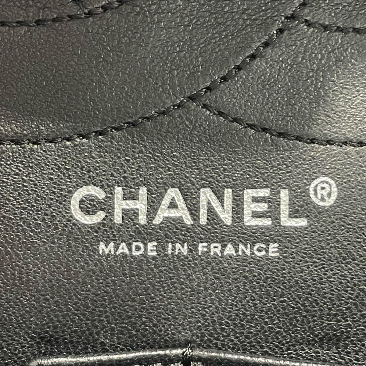 Chanel 2.55 Reissue 227 Jumbo Flap Bag Black Metallic Striped
