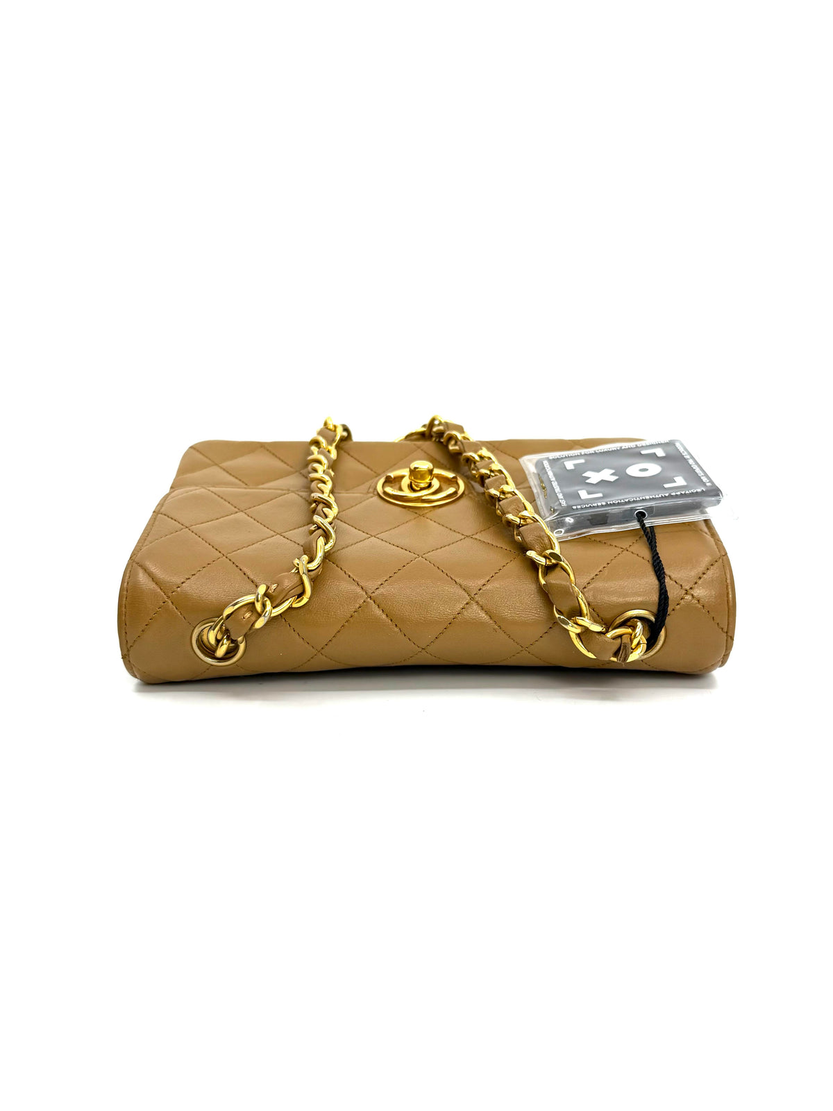 Chanel Vintage Circle CC Mini Flap Bag Tan